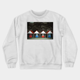 Bournemouth Beach Huts Dorset England Crewneck Sweatshirt